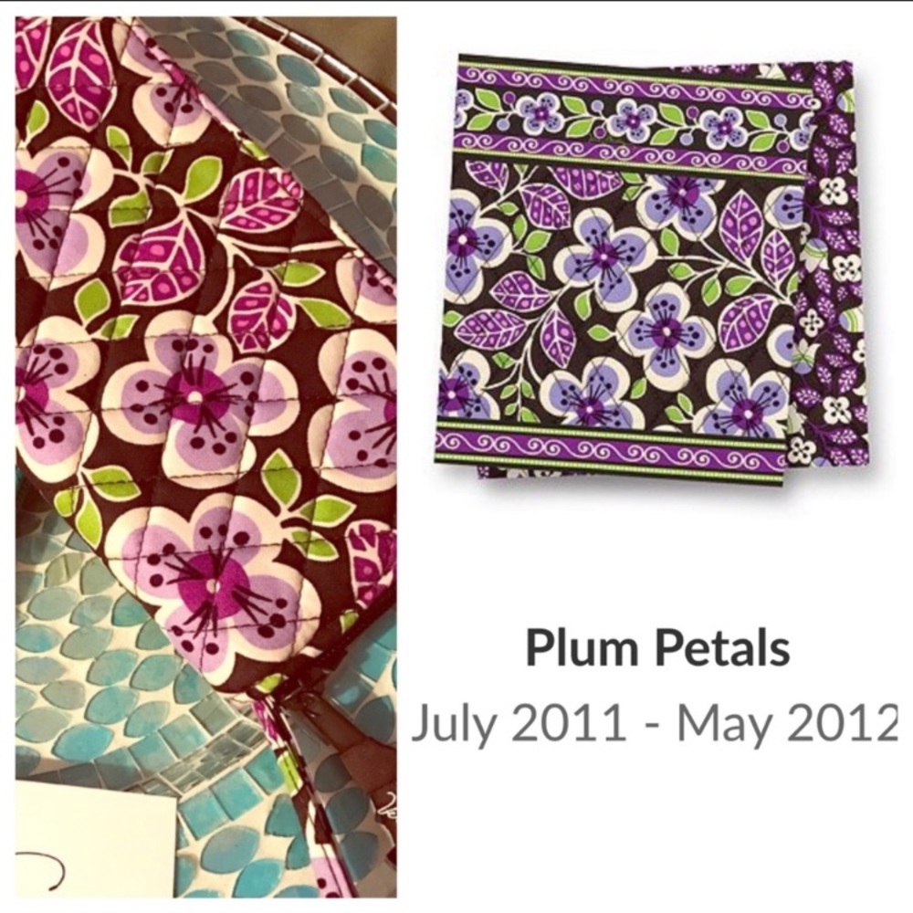 Vera Bradley Plum Petals Ziparpund Wallet Wristlet